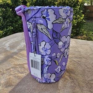 Vera Bradley Floral Purple Water Bottle Bag